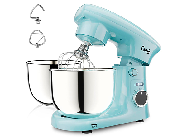 Camic 2548 (1500W) batidora amasadora con doble bol 4L + 5L azul