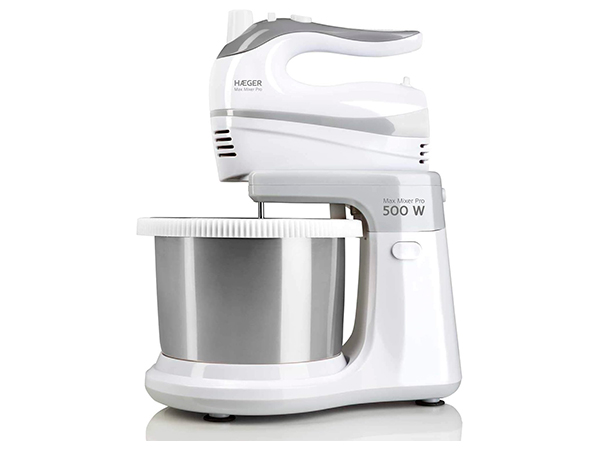 Haeger Max Mixer Pro (500W) batidora amasadora con bol autogiratorio INOX 2L