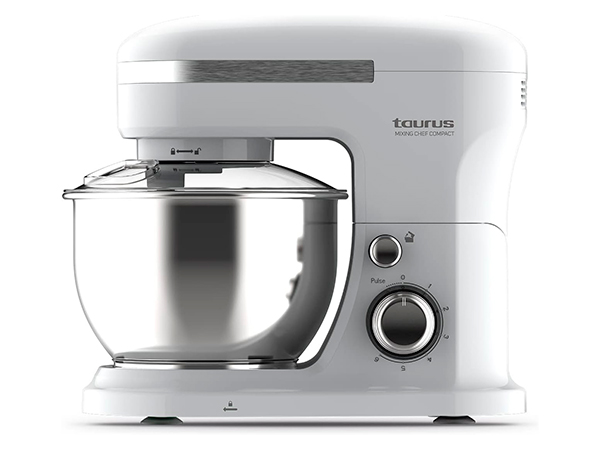 Taurus Mixing Chef Compact 1000W bol 4L 6+Turbo tapa antisalpicaduras