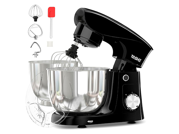 YASHE doble bol 4,5L + 5L batidora amasadora 1500W