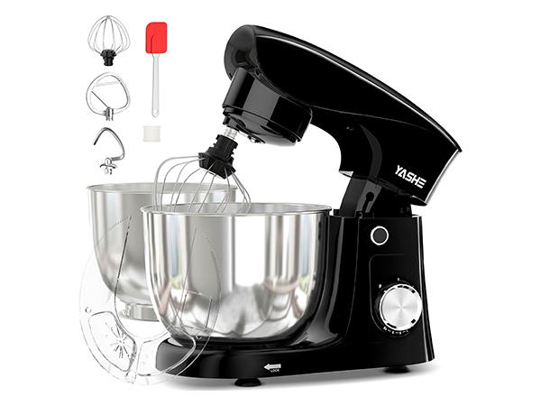 YASHE batidora amasadora 1500W doble bol 4,5L + 5L