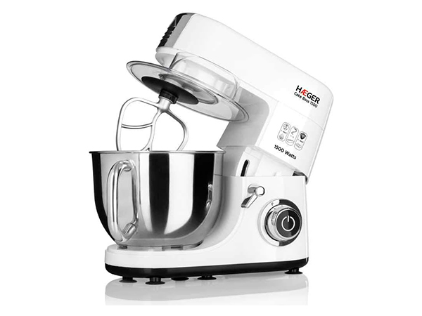 Haeger Cake Boss (1500W, 6L) batidora amasadora profesional con movimiento planetario