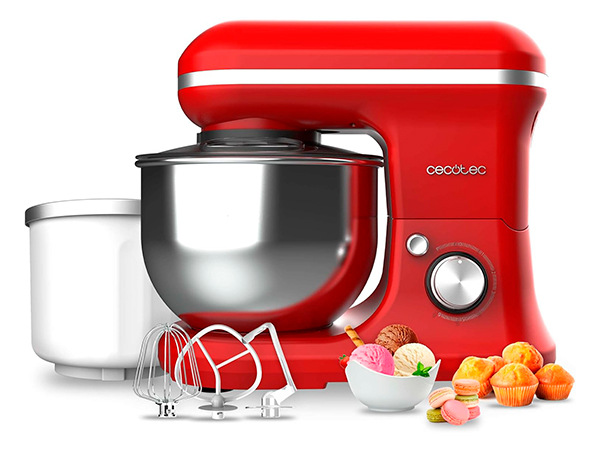 Cecotec Batidora Amasadora Cecomixer Merengue 5L 1200 Ice-Cream Rojo