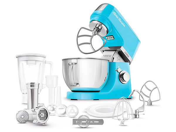 Batidora SENCOR 6352 SERIES SET 7 Velocidades 1000W Acero Inox 4.5L Azul — batidora amasadora SENCOR