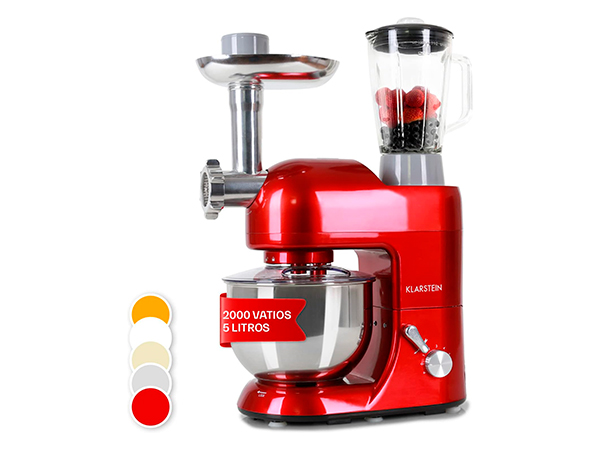 Klarstein Lucia amasadora 2000W 5L con picadora de carne