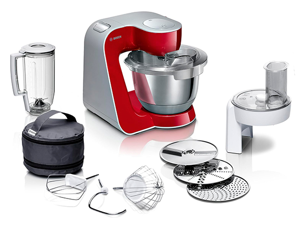 Bosch MUM5 CreationLine MUM58720 (1000W, 3,9L) rojo oscuro/plata