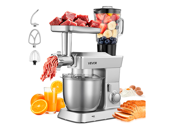 VEVOR procesador multifuncional 1300W bol 4,3L + jarra 1,5L 5 en 1