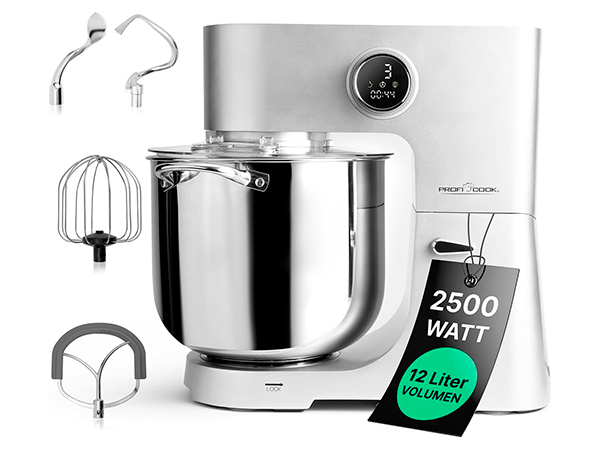 Profi Cook amasadora 12L 2500W engranajes metálicos